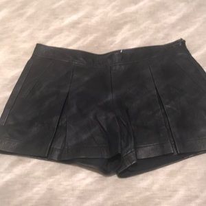 Leather shorts